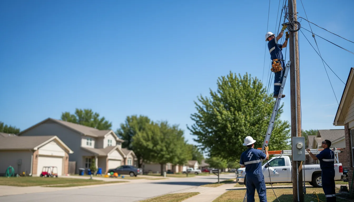 Residential electrician providing installation services in Mcdade, TX